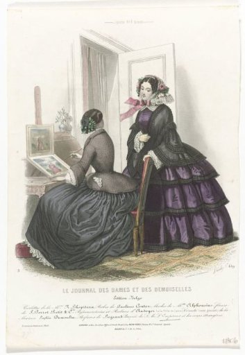 Le Journal des Dames et des Demoiselles, 1856, No. 459, Belgian Edition: Toilettes (...)