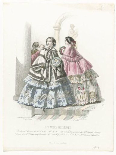 Parisian Fashions, 1856, No. 673: Dresses and Outer Garments (...)