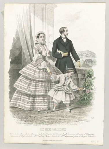 Parisian Fashions, 1856, No. 696: Dress of the Mère (...)