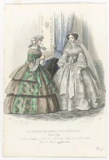 Le Journal des Dames et des Demoiselles, 1857, No. 493, Belgian Edition: Fashions (...)