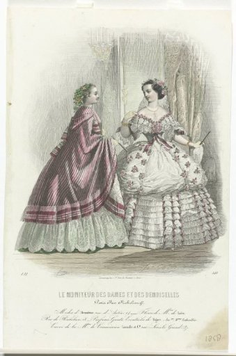 Moniteur des Dames et des Demoiselles, 1858, No. 513: Alexandrine Modes..