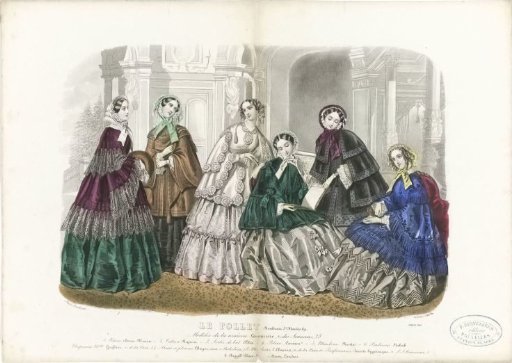 Le Follet, 1853, No. 1840 & 1841 (?): Modeles of the house Lacourièr (...)
