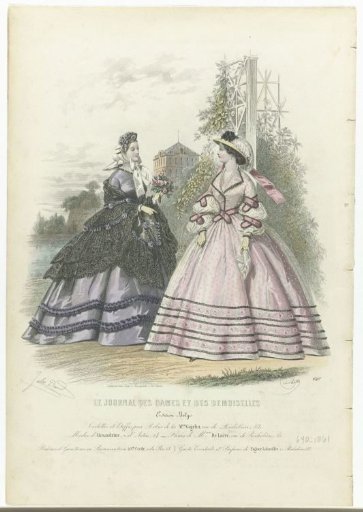 Le Journal des Dames et des Demoiselles, 1861, No. 640: Belgian Edition. Toilettes (...)