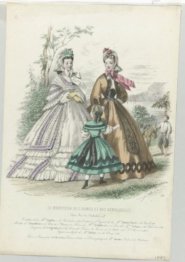 Moniteur des Dames et des Demoiselles, September 1863, No. 718: Toilettes of the M.on Gagelin (...)