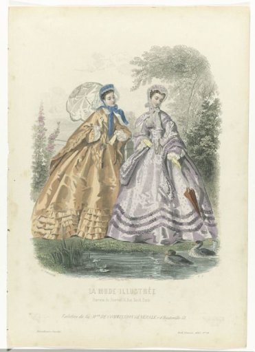 La Mode Illustrée, 1863, No. 19: Outfits by the House (...)