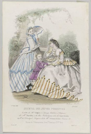 Journal des Jeunes Personnes, 1 August 1865, 33rd Year: Toilettes of Mrs. Pieffort (...)