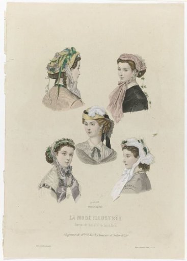 La Mode Illustrée, 1866, No. 18: Hats by Miss Talon (...)