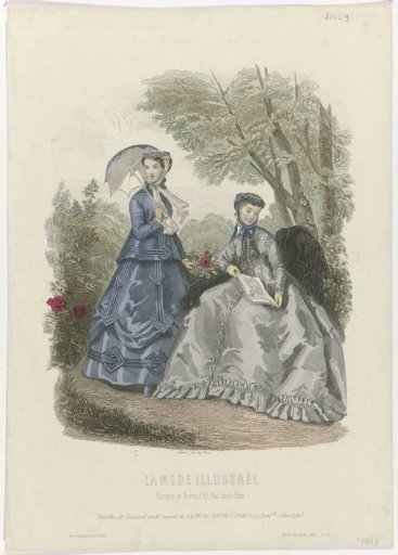 La Mode Illustrée, 1867, No. 17: Outfits in Foulard (...)