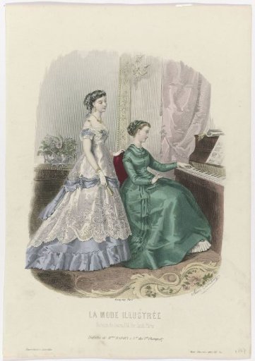 La Mode Illustrée, 1867, No. 34: Outfits by the Raboin Ladies (...)