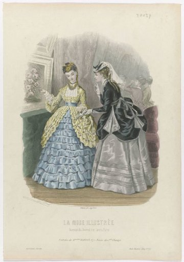 La Mode Illustrée, 1869, No. 27: Outfits by the Raboin Ladies (...)