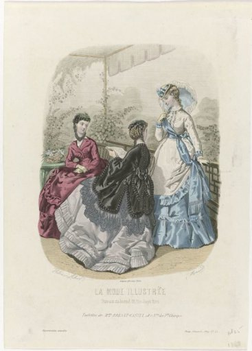 La Mode Illustrée, 1869, No. 25: Toilettes of Mrs. Breant-Castel (...)