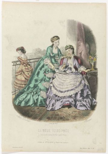 La Mode Illustrée, 1869, No. 28: Toilettes of Mrs. Fladry (...)