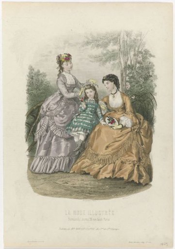 La Mode Illustrée, 1869, No. 30: Toilettes of Mrs. Breant-Castel (...)