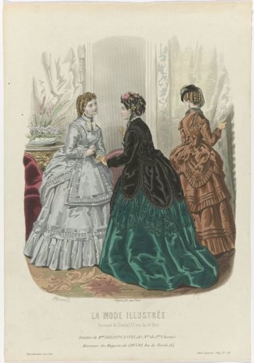 La Mode Illustrée, 1869, No. 49: Toilettes of Mrs. Breant-Castel (...)