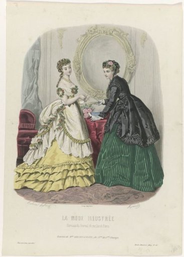 La Mode Illustrée, 1869, No. 10: Toilettes of Mrs. Breant-Castel (...)
