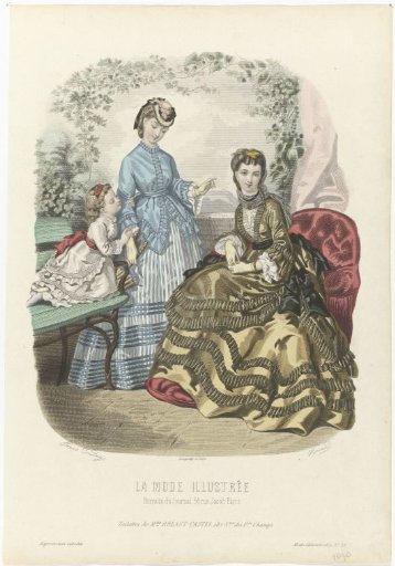 La Mode Illustrée, 1870, No. 30: Toilettes of Mrs. Breant-Castel (...)