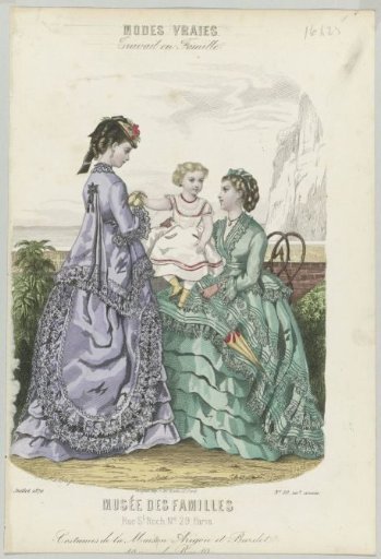 Musée des Familles, July 1870, No. 10, 20th year: Costumes of the Maison (...)