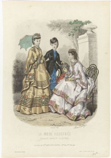 La Mode Illustrée, 1870, No. 24: Toilettes of Mrs. Bréant-Castel (...)