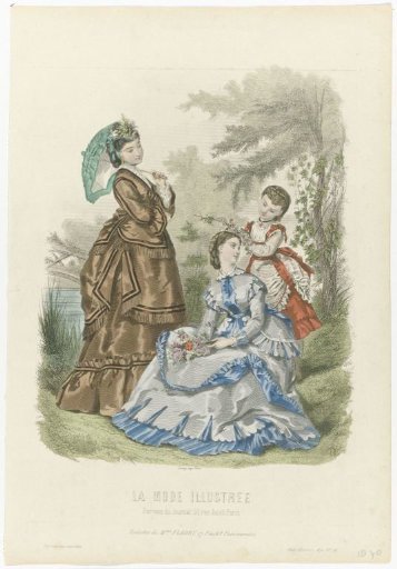 La Mode Illustrée, 1870, No. 26: Toilettes of Mrs. Fladry (...)