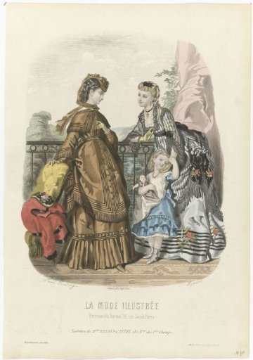 La Mode Illustrée, 1870, No. 33: Toilettes of Mrs. Breant-Castel (...)