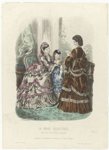 La Mode Illustrée, 1870, No. 35: Toilettes of Mrs. Breant-Castel (...)