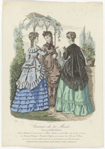 Fashion Courier, ca. 1870, No. 706, No. 3: Foulard Dresses (...)