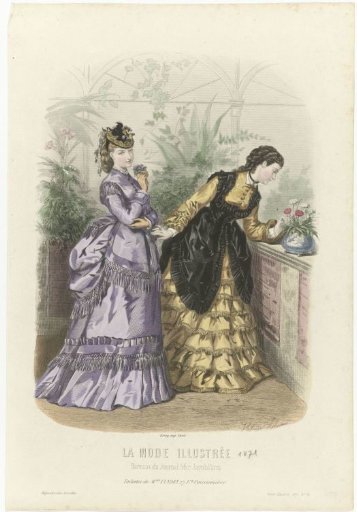 La Mode Illustrée, 1871, No. 16: Toilettes of Mme Fladry (...)