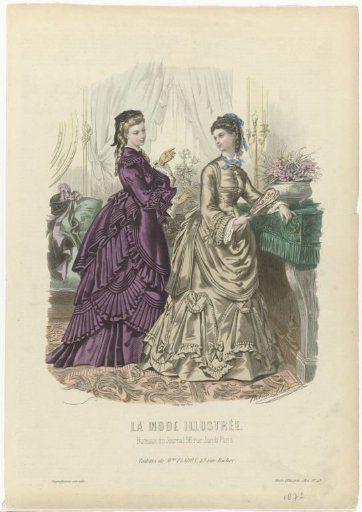 Illustrated Fashion, 1872, No. 48: Toilettes of Mme Fladry (...)