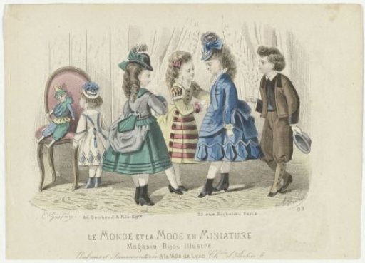 The World and Fashion in Miniature, 1873, No. 88: Ribbons and Trimmings (...)