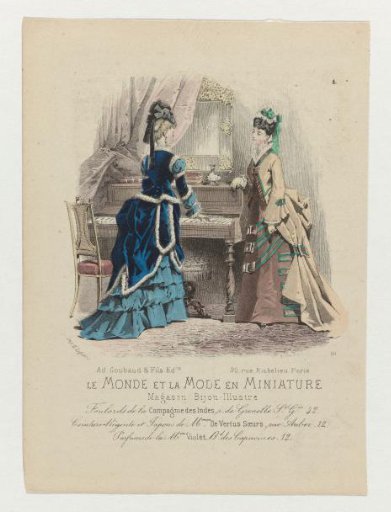The World and Fashion in Miniature, 1873, No. 80: Foulards of the Compagnie des Indes (...)