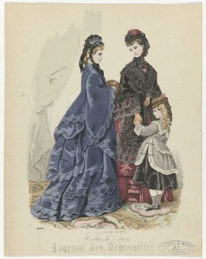 Journal of Young Ladies, Parisian Fashions, 1873, No. 3869
