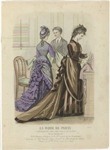 Paris Fashion, 1874, No. 231, No. 12: Dresses, Hats and Lingerie (...)