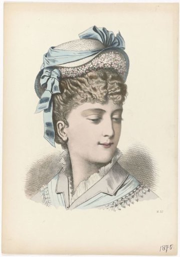 Woman's Head with Hat, 1875, No. M.37