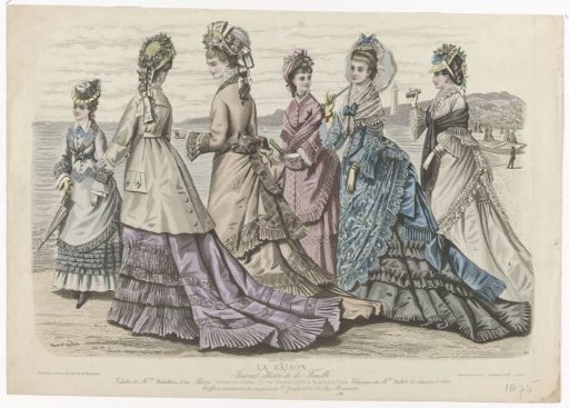 The Fashions of the Season, 1875, No. 31, 5th Year: Outfits by Mme Bataillon (...)