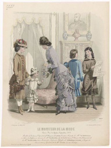 Le Moniteur de la Mode, 1879, No. 1645e: Models of Costumes (...)