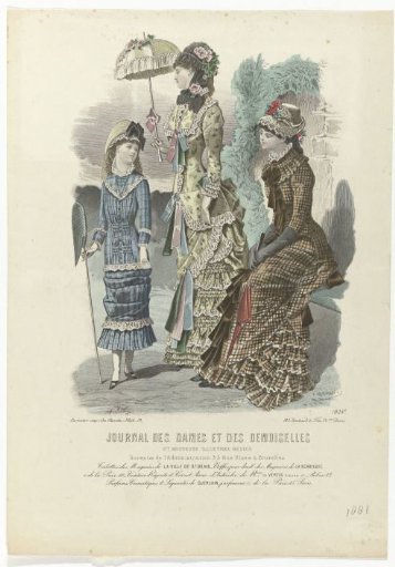 Le Journal des Dames et des Demoiselles, 1881 No. 1824t: Toilettes of the Stores (...)