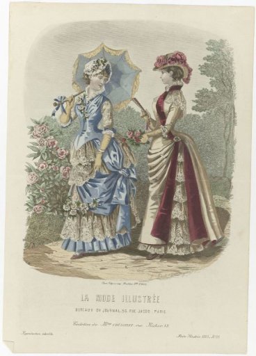 La Mode Illustrée, 1883, No. 28: Toilettes of Mrs. Coussinet (...)