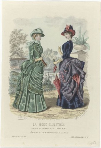 La Mode Illustrée, 1883, No. 42: Toilettes of Mrs. Bréant-Castel (...)