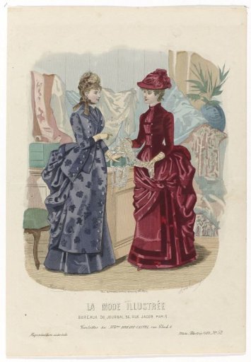 La Mode Illustrée, 1883, No. 52: Toilettes of Mrs. Bréant-Castel (...)