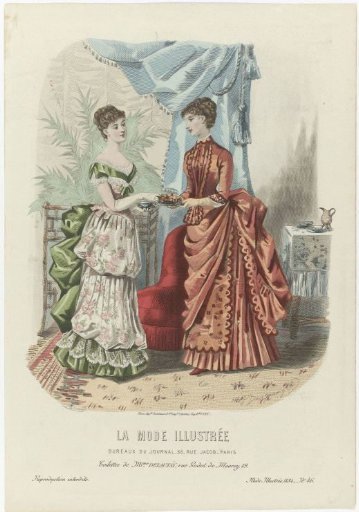 La Mode Illustrée, 1884, No. 46: Toilettes of Mrs. Delaunay (...)