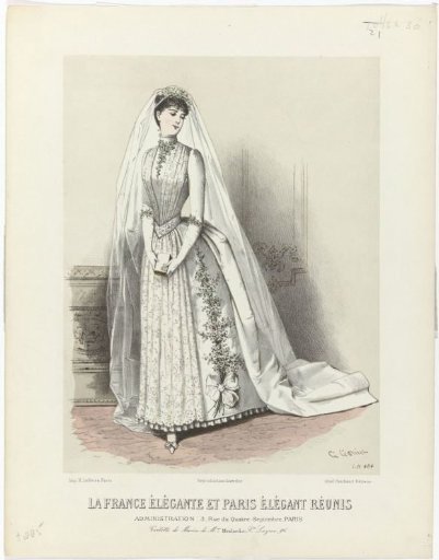 La France Élégante et Paris Élégant réunis, 1884, L.N. 484: Bridal Toilette (...)