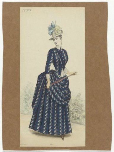 Woman in a jacket with a train, 1884, No. 923