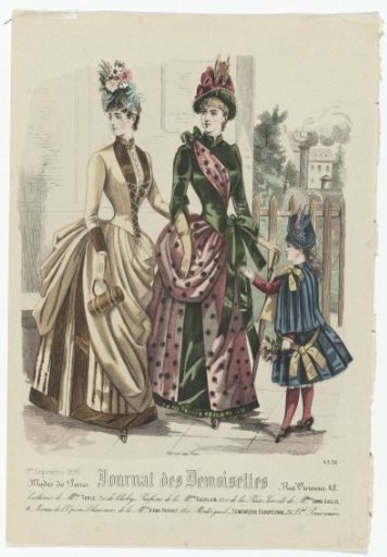 Journal des Demoiselles, 1 September 1885, No. 4536: Costumes of Madame Turl (...)