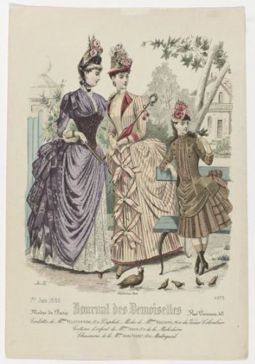 Journal des Demoiselles, 1 June 1886, No. 4575: Toilettes of Mme Pelletier Vidal (...)