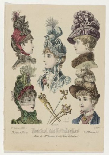 Journal des Demoiselles, 1 October 1886, No. 4592 bis: Modes of Mme Boucheri (...)