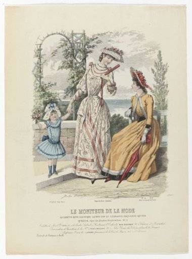Le Moniteur de la Mode, 1889, No. 2546c, No. 28: Toilettes of Mesdames Edon (...)