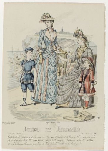 Journal des Demoiselles, 1 July 1889, No. 4736: Toilettes of Mme Gradoz (...)
