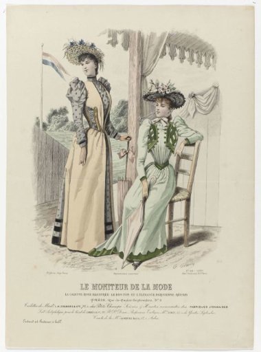 Le Moniteur de la Mode, 1890, No. 2616, No. 20: Toilettes of Madame L. Alexandre & Co (...)