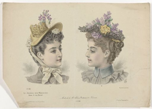 Le Journal des Modistes, 1 April 1893, No. 1965: Fashions of Madame Mélani (...)