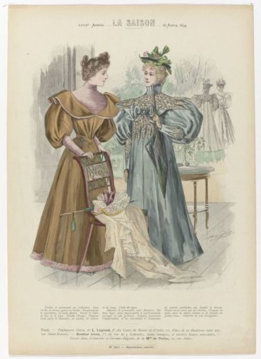 La Saison, 16 April 1894, Pl. 1051, 23rd year: Walking Toilette (...)